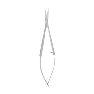 Professional Spring-Loaded Cuticle and Eyebrow Scissors with Fine Straight Blades and Ribbed Grip, Surgical Stainless Steel Beauty Tool by Tusifi Impex.
