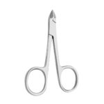 Professional 8cm Cuticle Nipper with Scissor Style Handle and 5mm Curved Precision Blade, Compact Stainless Steel Manicure Tool by Tusifi Impex.