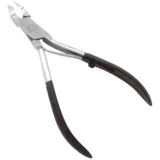 Professional Cuticle Nipper – Black Rubber Grip (11.5 cm)