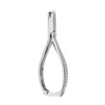 Professional 11.5 cm Diabetic Head Cutter (Nail Pliers) with 18mm full blade, rounded safety tips, and ergonomic serrated handle by Tusifi Impex.