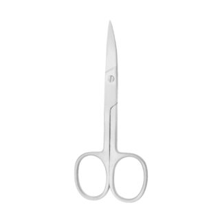 Professional 9.5cm Stainless Steel Nail Scissors with Fine Curved Blade and Ergonomic Handle for Precision Manicure by Tusifi Impex.