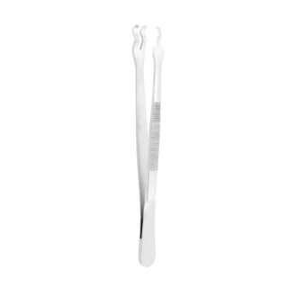 Professional 15.5cm Sterilizing Tweezers with specialized tips for holding milling cutters and dental burs, Stainless Steel surgical instrument by Tusifi Impex.
